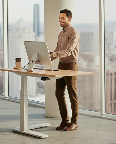 Adjustable Standing Desk With Drawers